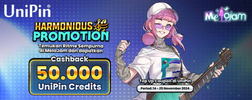 Makin Harmonis Dapatkan Ritme di MeloJam dengan Raih 50.000 UniPin Credits Setiap Hari!